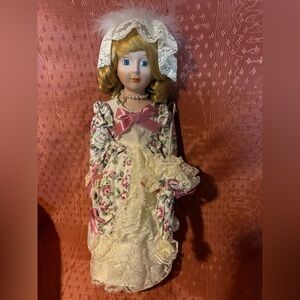 Collectible Doll with Pink Dress